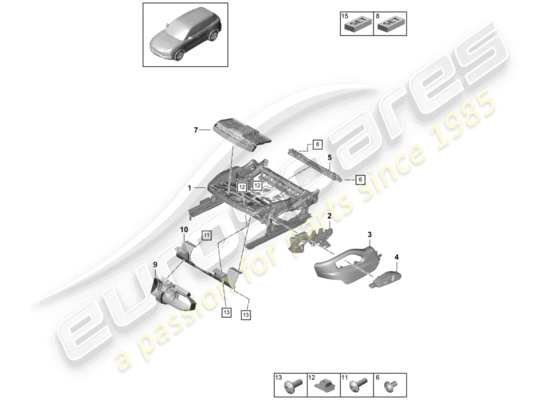 a part diagram from the Porsche Cayenne E3 parts catalogue