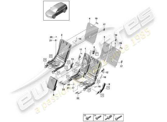 a part diagram from the Porsche Cayenne E3 parts catalogue