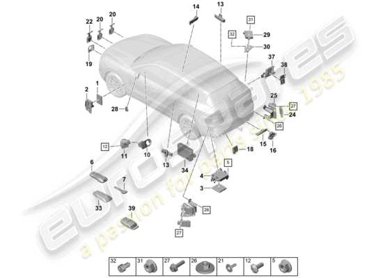 a part diagram from the Porsche Cayenne E3 parts catalogue