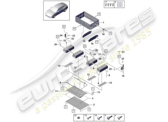 a part diagram from the Porsche Cayenne E3 parts catalogue