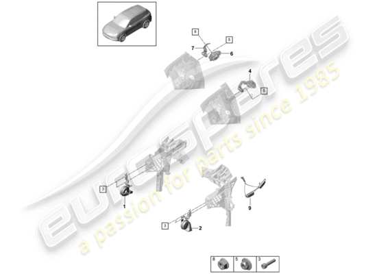 a part diagram from the Porsche Cayenne E3 parts catalogue