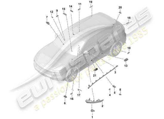 a part diagram from the Porsche Cayenne E3 parts catalogue