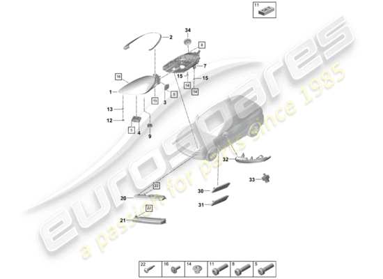 a part diagram from the Porsche Cayenne E3 parts catalogue