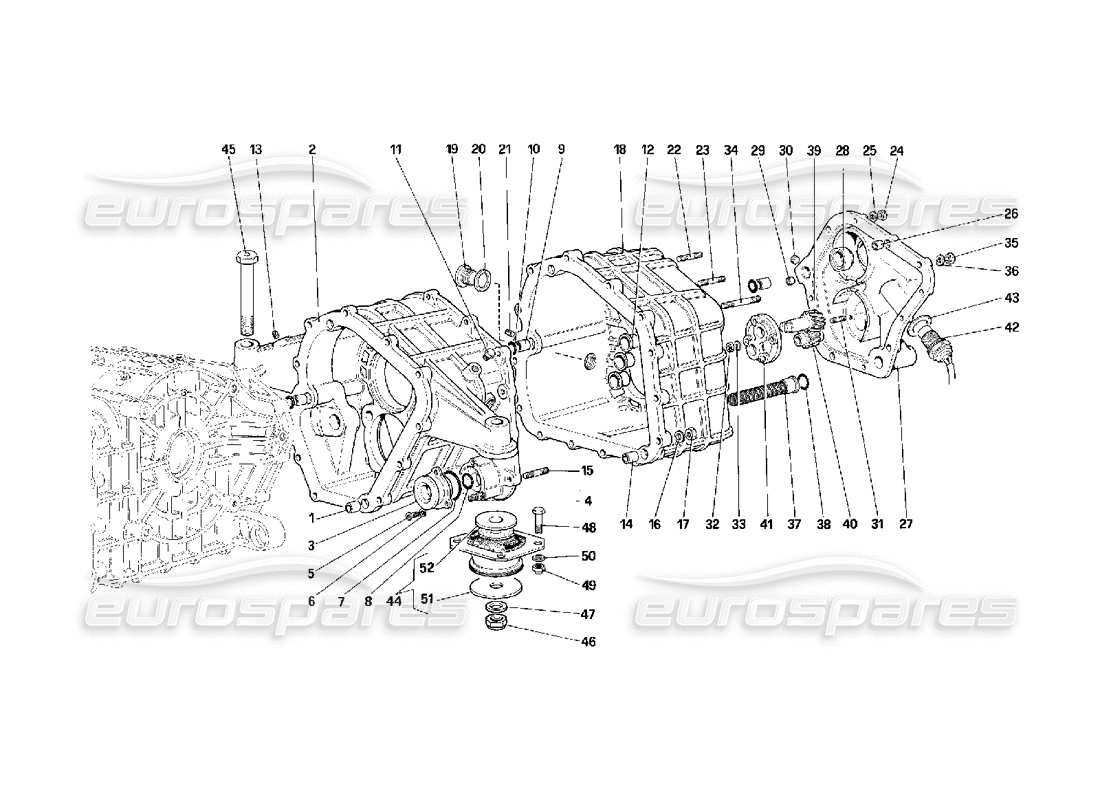 Ferrari F40 GEARBOX Part Diagram