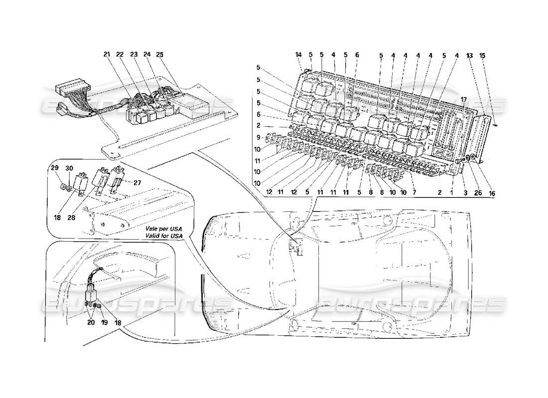F40 Electrical Board Fuses Relays Parts Diagram (122)