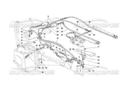 a part diagram from the Ferrari F40 parts catalogue