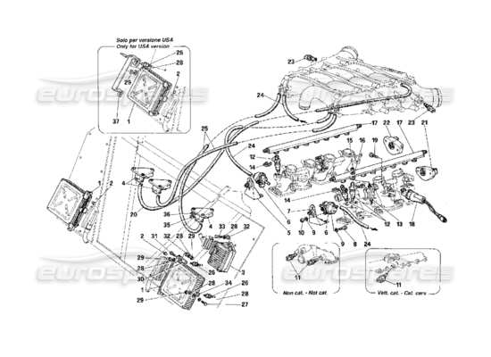 a part diagram from the Ferrari F40 parts catalogue