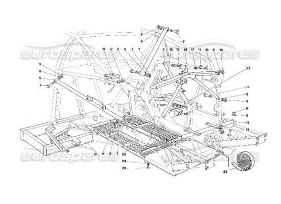 a part diagram from the Ferrari F40 parts catalogue