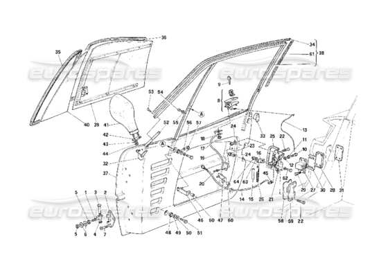 a part diagram from the Ferrari F40 parts catalogue