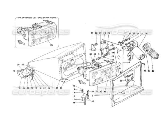 a part diagram from the Ferrari F40 parts catalogue