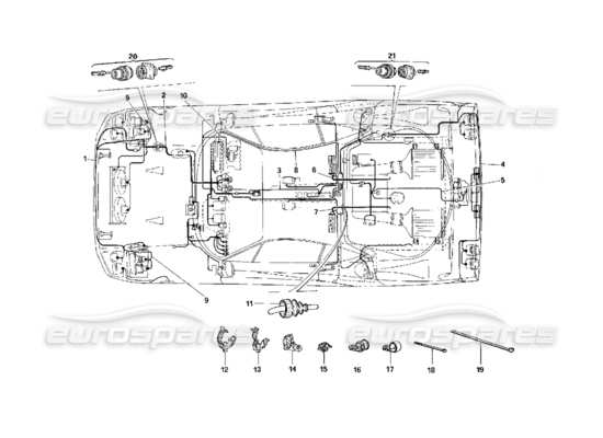 a part diagram from the Ferrari F40 parts catalogue