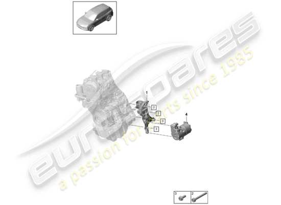 a part diagram from the Porsche Cayenne E3 parts catalogue