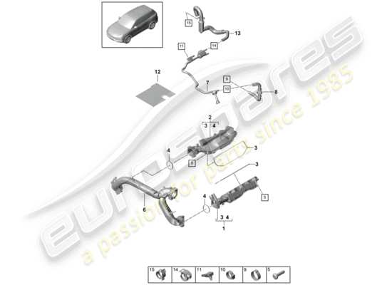 a part diagram from the Porsche Cayenne E3 parts catalogue