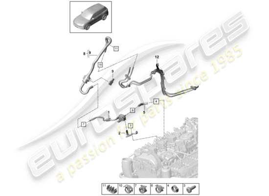 a part diagram from the Porsche Cayenne E3 parts catalogue