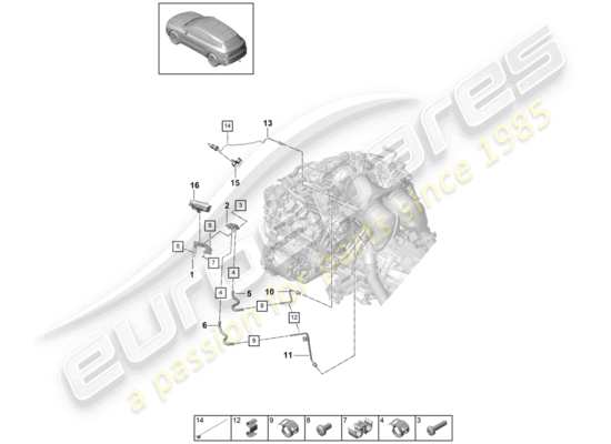 a part diagram from the Porsche Cayenne E3 parts catalogue