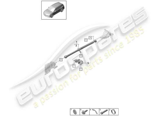 a part diagram from the Porsche Cayenne E3 parts catalogue