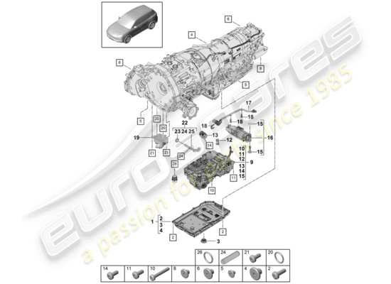 a part diagram from the Porsche Cayenne E3 parts catalogue