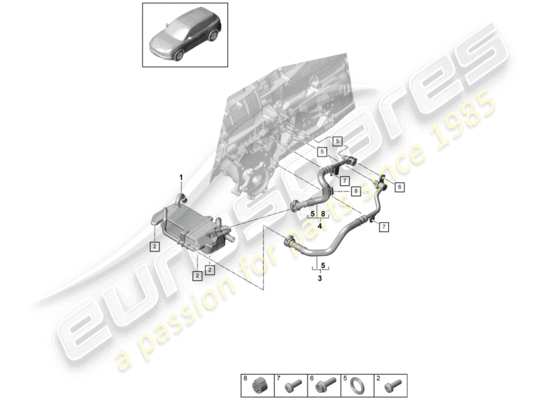 a part diagram from the Porsche Cayenne E3 parts catalogue