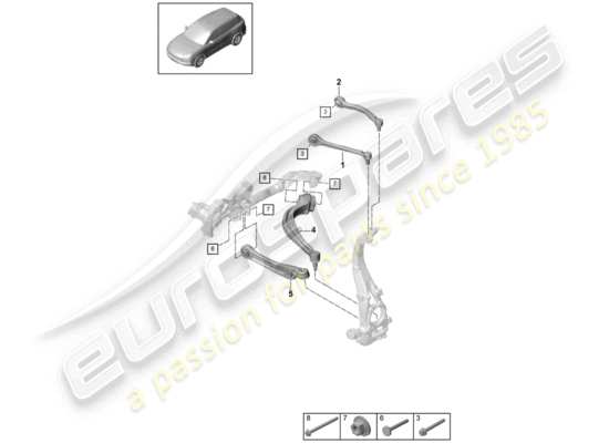 a part diagram from the Porsche Cayenne E3 parts catalogue