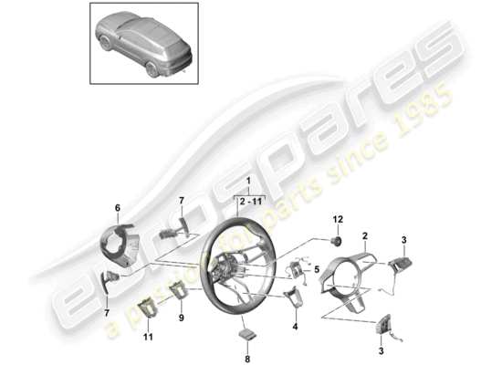 a part diagram from the Porsche Cayenne E3 parts catalogue