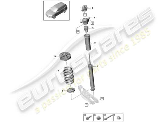 a part diagram from the Porsche Cayenne E3 parts catalogue