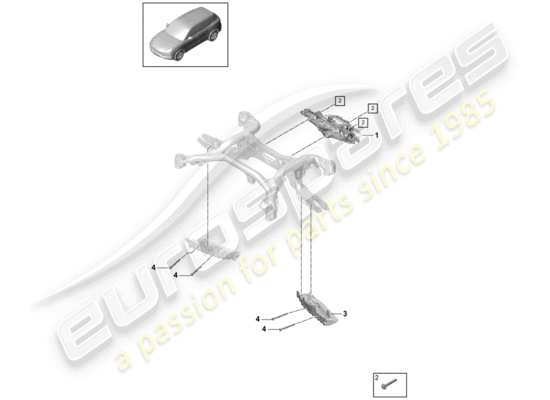 a part diagram from the Porsche Cayenne E3 parts catalogue