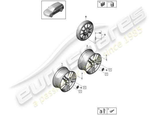 a part diagram from the Porsche Cayenne E3 parts catalogue