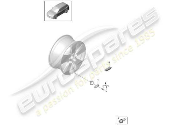 a part diagram from the Porsche Cayenne E3 parts catalogue