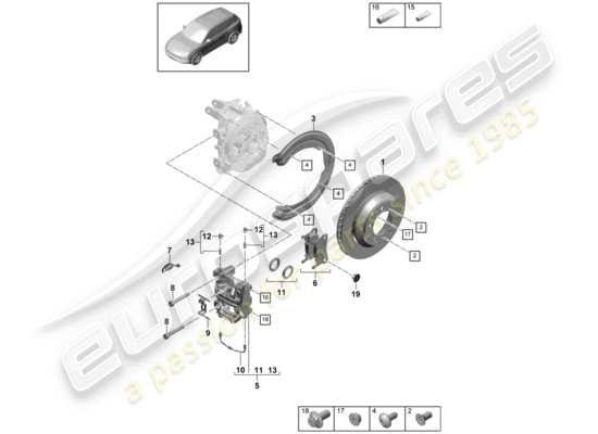 a part diagram from the Porsche Cayenne E3 parts catalogue