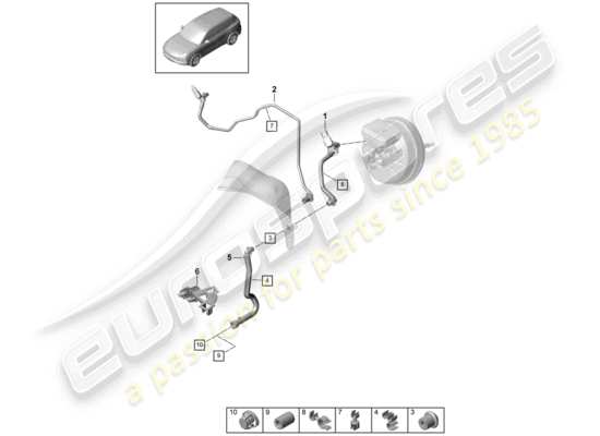 a part diagram from the Porsche Cayenne E3 parts catalogue