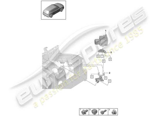 a part diagram from the Porsche Cayenne E3 parts catalogue