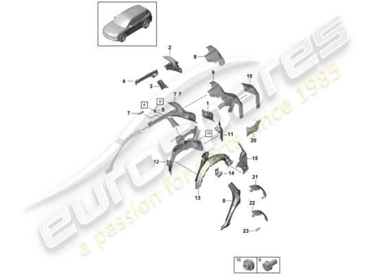 a part diagram from the Porsche Cayenne E3 parts catalogue