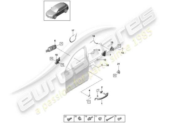 a part diagram from the Porsche Cayenne E3 parts catalogue