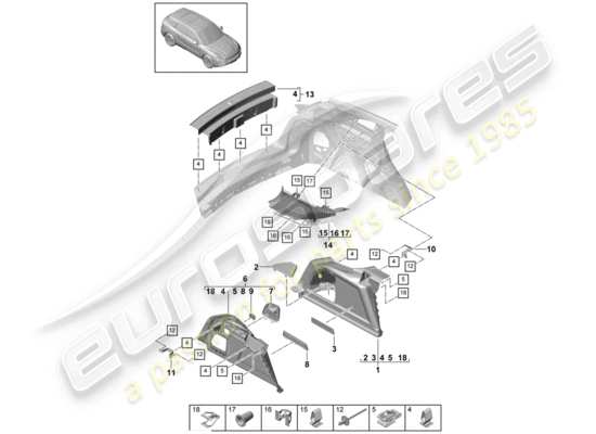 a part diagram from the Porsche Cayenne E3 parts catalogue