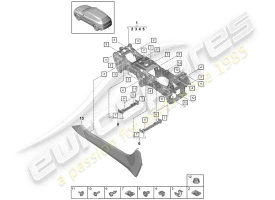 a part diagram from the Porsche Cayenne E3 parts catalogue