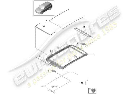 a part diagram from the Porsche Cayenne E3 parts catalogue