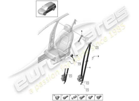 a part diagram from the Porsche Cayenne E3 parts catalogue