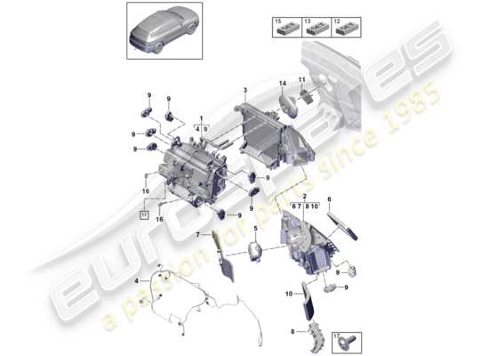 a part diagram from the Porsche Cayenne E3 parts catalogue