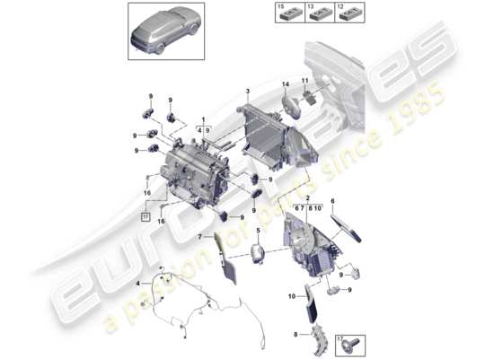 a part diagram from the Porsche Cayenne E3 parts catalogue