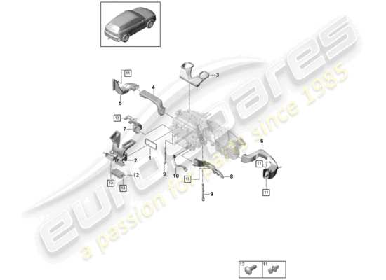 a part diagram from the Porsche Cayenne E3 parts catalogue