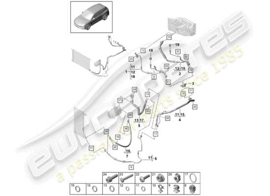 a part diagram from the Porsche Cayenne E3 parts catalogue