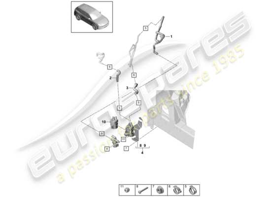 a part diagram from the Porsche Cayenne E3 parts catalogue