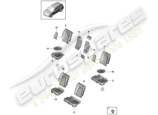 a part diagram from the Porsche Cayenne E3 parts catalogue