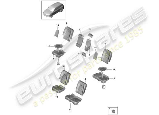 a part diagram from the Porsche Cayenne E3 parts catalogue