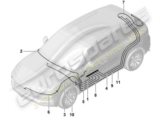 a part diagram from the Porsche Cayenne E3 parts catalogue