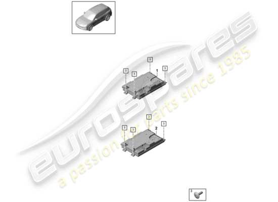 a part diagram from the Porsche Cayenne E3 parts catalogue