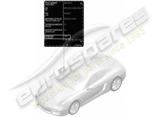 a part diagram from the Porsche Cayman 981 parts catalogue