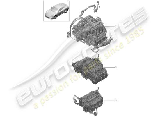 a part diagram from the Porsche Cayman 981 (2014) parts catalogue