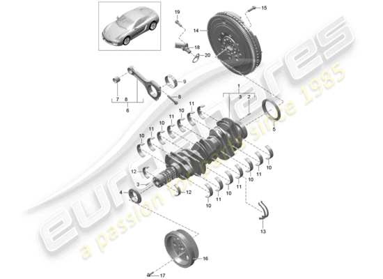 a part diagram from the Porsche Cayman 981 parts catalogue