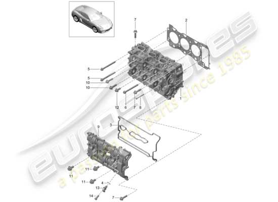 a part diagram from the Porsche Cayman 981 parts catalogue